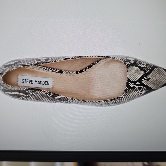 NEW Steve Madden Nathalia Snakeskin Pointed Toe Faux Suede Pump Size 8 - Picture 4 of 15